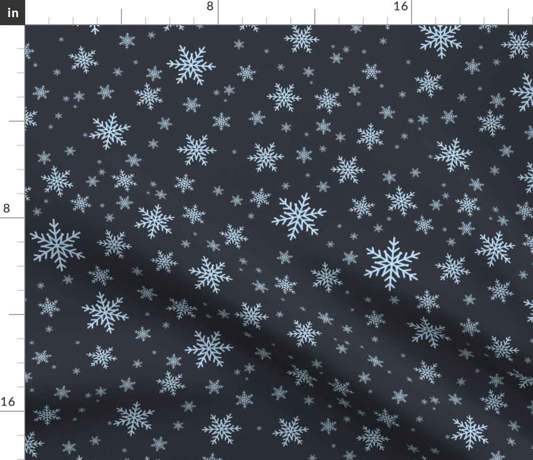 snowflakes black