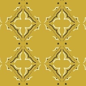 Gold moroccan print