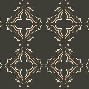 Dark medallion, moroccan print