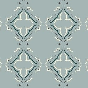 Blue medallion, moroccan print