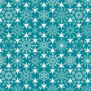 Snowflakes (on blue circles)