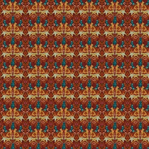 Autumn Cats Damask - Small