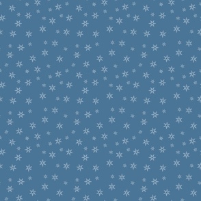Icy Snowflakes on blue