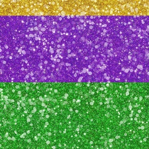 Mardi Gras Faux Glitter Stripes -- Mardi Gras Purple, Green, Yellow Gold Color Faux Glitter, Glitter Print -- 58.47in x 24.15in repeat -- 150dpi (Full Scale)