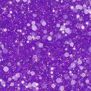 Mardi Gras Purple Glitter Baubles -- Solid Purple Faux Glitter -- Glitter Look, Simulated Glitter, Glitter Sparkles Print -- 60.42in x 25.00in repeat -- 150dpi (Full Scale)