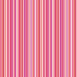 Pink Salmon Stripes on light Creme