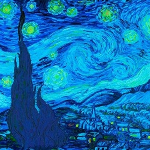 Turquoisey starry night