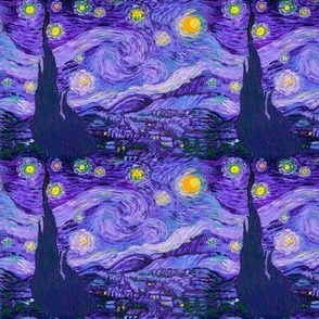 Purply starry night seamless 