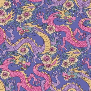 chinese dragons pantone very peri 2022