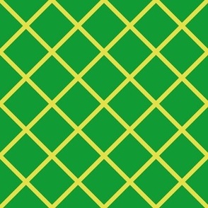 DSC 25 - Diagonal Checked Grid in Green and Yellow-Green