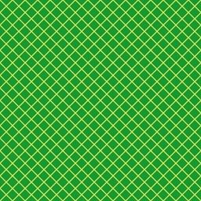 DSC 25 - Diagonal Checked Grid in Green and Yellow-Green