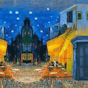 Van Gogh Street café seamless design