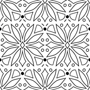 Geo Flower / black and white