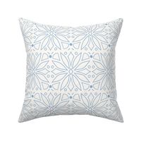 Geo Flower / blue on white