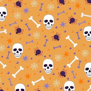 Scattered Skeleton - Orange Spiders