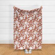 Autumnal Bounty - Fall Botanical - Terra Cotta Silhouette Large Scale
