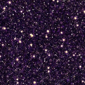 Solid Royal Purple Black Faux Glitter -- Glitter Look, Simulated Glitter, Violet Black Glitter Sparkles Print -- 60.42in x 25.00in repeat -- 150dpi (Full Scale)