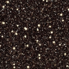 Solid Fools Gold Midnight Black Faux Glitter -- Glitter Look, Simulated Glitter, Gold Brown Black Glitter Sparkles Print -- 60.42in x 25.00in repeat -- 150dpi (Full Scale)