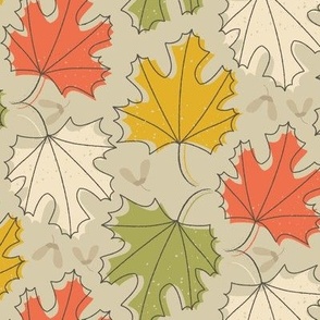 Vintage fall maple leaf