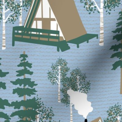 Largescale A-Frame Cabin in the Woods