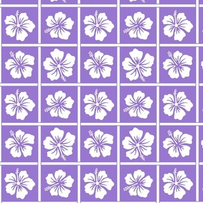 Hibiscus Grid - Lavender