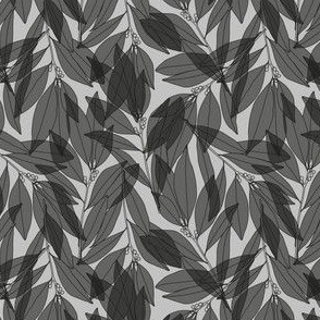 Black Fall // Normal Scale // Black leaves branch // Classic Vibe // Grey background