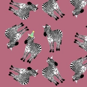 Party Zebras - Mauve