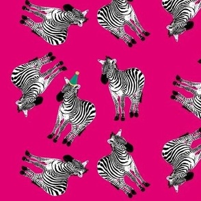 Party Zebras - Magenta