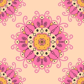 Pink decor mandala 