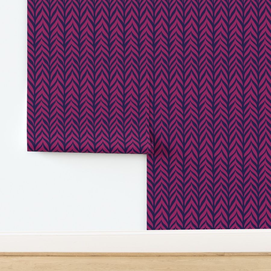 Graphic Chevron Navy and Berry