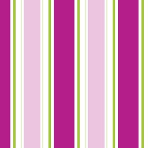 Pink and Pink Stripes with Green