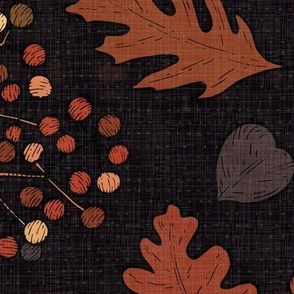Autumn in the Woods - Hand Drawn Botanicals / Large