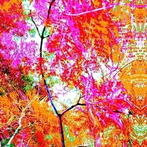 Bright Autumn Fantasy Forest Foliage - Large Scale