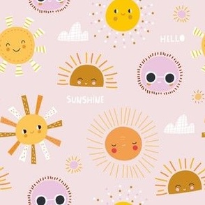 Cute sun summer print