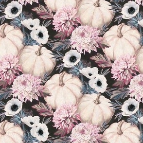 Harvest Floral with Pink and Blue - small