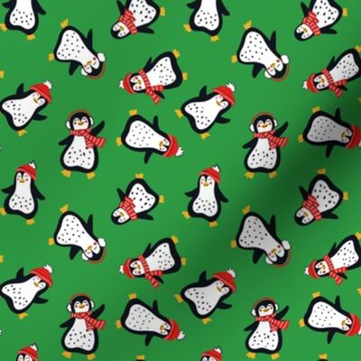 Dancing Penguins on Green