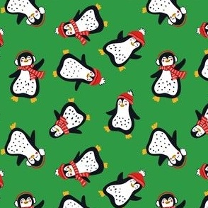 Dancing Penguins on Green