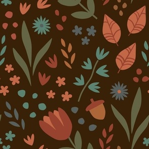 Autumn Botanicals - Brown
