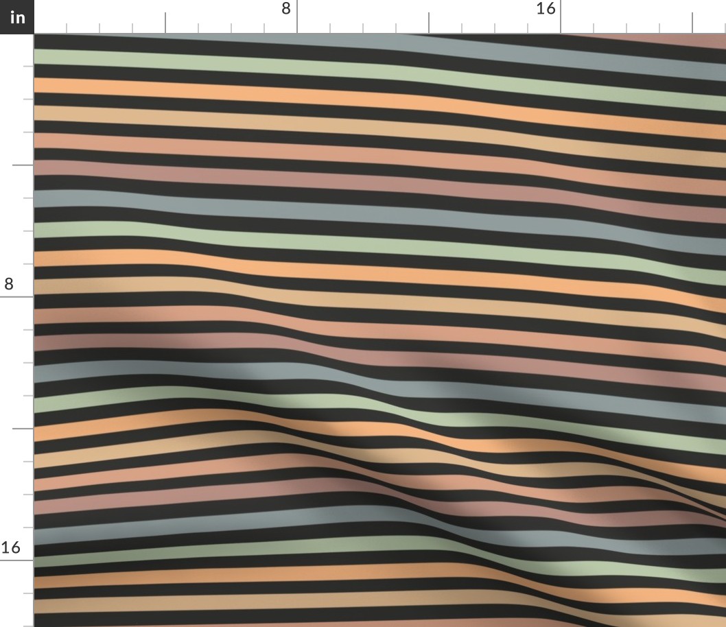 rainbow checkerboard fabric - boho muted fabric