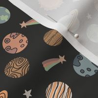 SMALL planets fabric - boho kids design