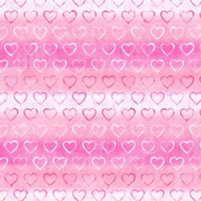 Lovecore Heart Stripes -- Soft Hearts over Pink Stripes in the Lovecore Aesthetic -- 485dpi (31% of Full Scale)