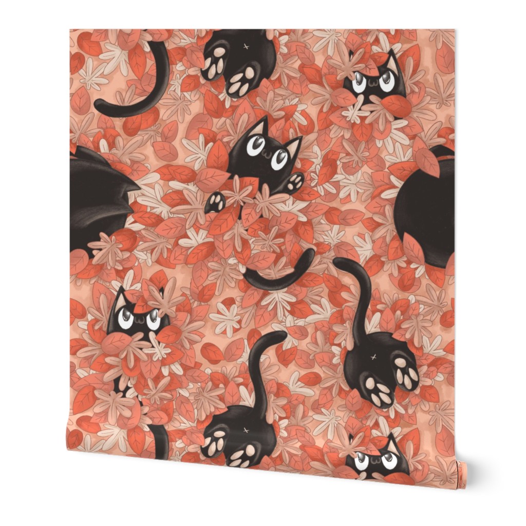 Autumn Cats (big scale) pink