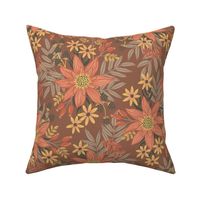 Autumn flowers and berries - warm fall floral