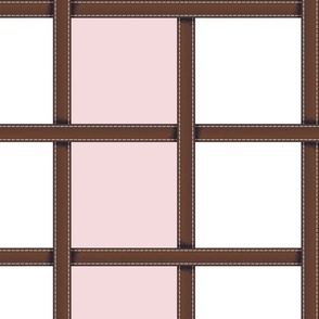 Halter Grid Large Vertical - Pink