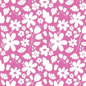 Pink White Floral