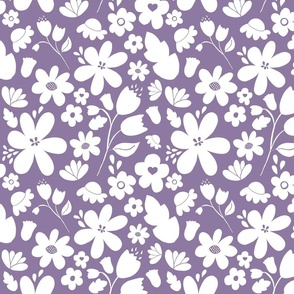 Lilac White Floral