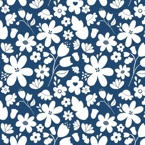 Bolt Blue White Floral