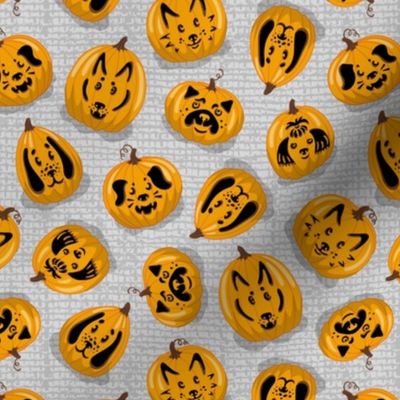 Dog-O-Lanterns (Orange and Grey Palette) – Small Scale