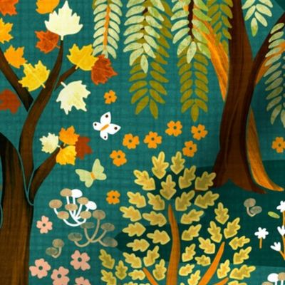 Autumn Whimsical Woodland Wonderland - Medium Scale