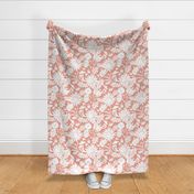 Autumnal Bounty - Fall Botanical - Pink Silhouette Large Scale